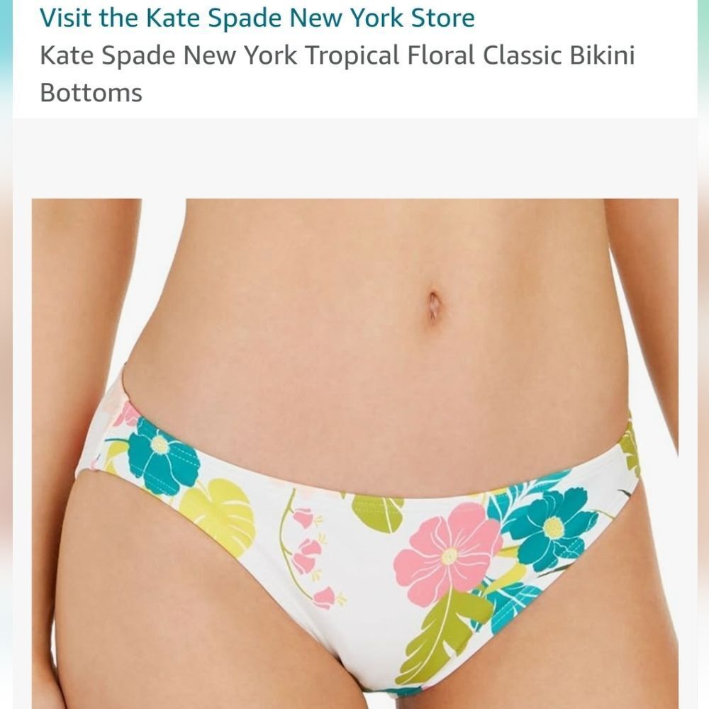 Kate Spade New York Tropical Floral Classic Bikini Bottoms large